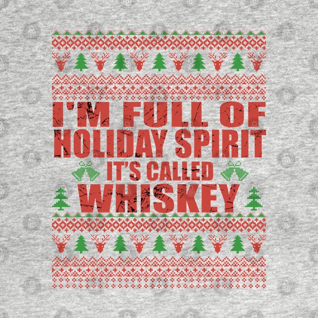 ugly xmas sweater whiskey by omitay